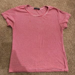 brandy melville red stripe tee